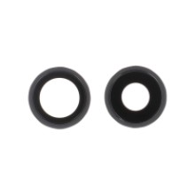 Rear Camera Lens with Frame iPhone 16/16 Plus (Black) (Pack of 2)