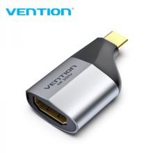 Adaptador Vention USB-C Macho para HDMI 2.0 Fêmea 4K - Alumínio Cinza