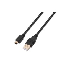 Cabo USB 2.0 Aisens - Tipo A Macho para Mini B Macho - 1,8 m - Preto