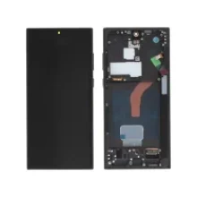 Complete Screen Black Galaxy S22 Ultra (S908) (Soft OLED)